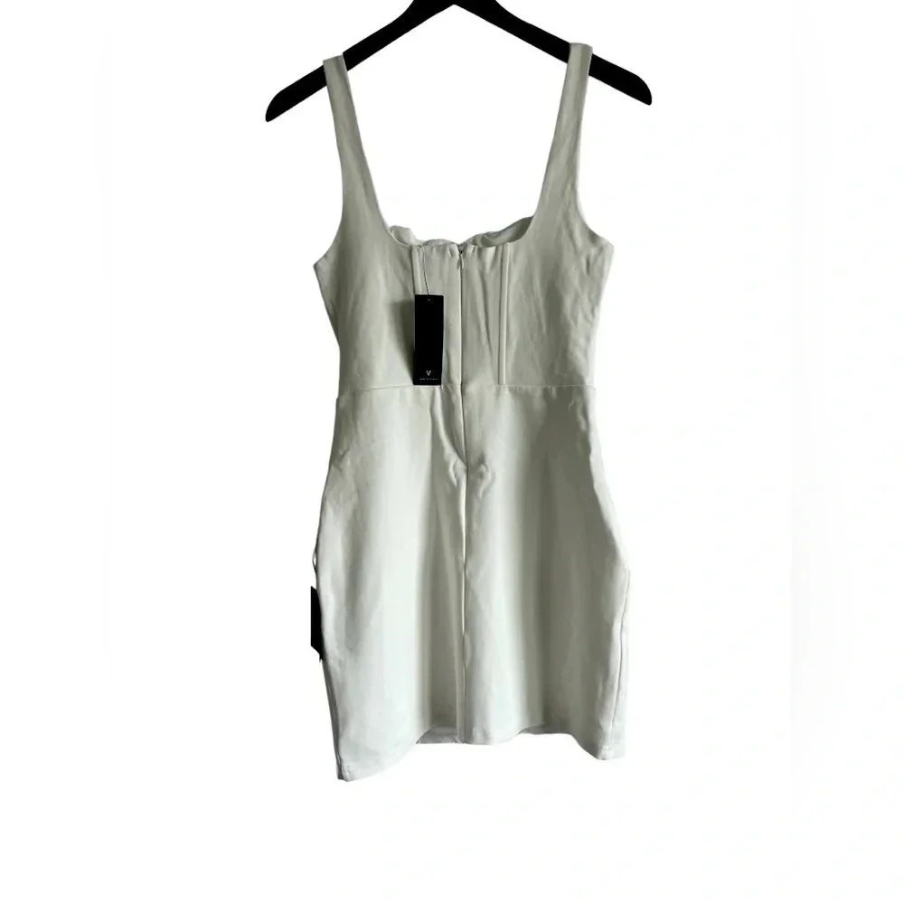 NEW Lulus Absolute Angel Ivory Sleeveless Corset Bodycon Mini Dress